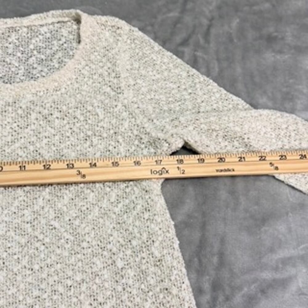 Aeropostale Cream Bouclé Lace Back Sweater Large - Picture 7 of 7
